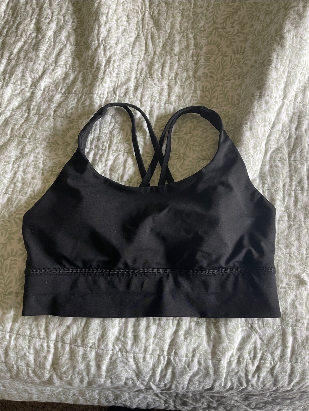 lululemon athletica Black Strappy high Support Sports Bra